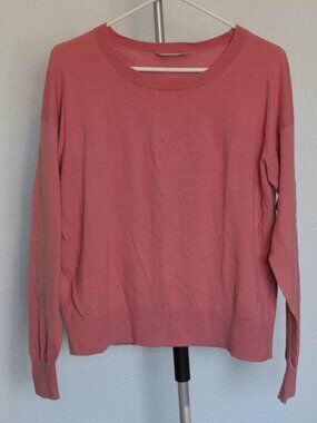 Everlane Cotton-Merino Summer Crew Sweater - Coral Pink - Women’s L